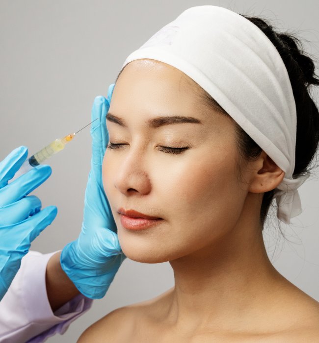 woman getting botox