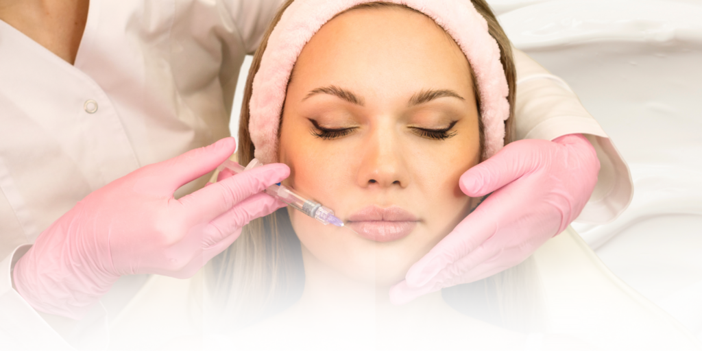 woman getting lip injections